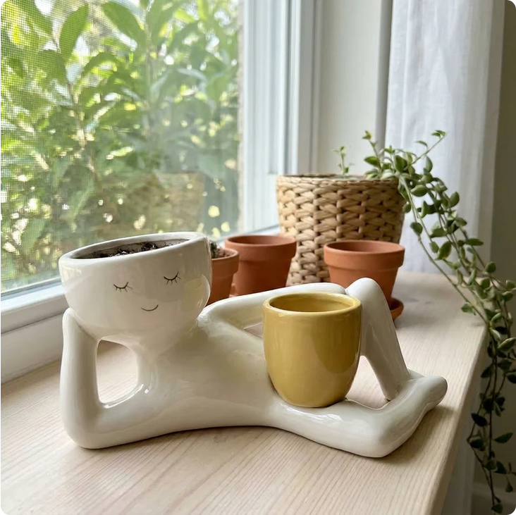 Handmade Lazy Guy Pot 🪴